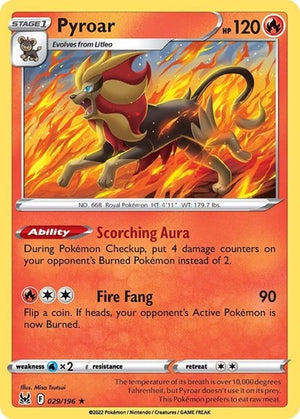 Pokemon TCG - SWSH11: Lost Origin - Pyroar - 029/196 - Holofoil