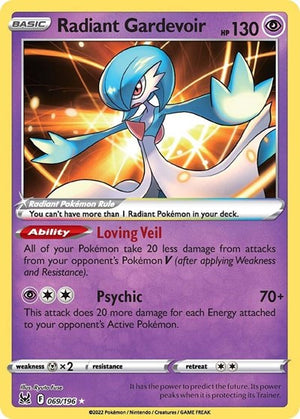 Pokemon TCG - SWSH11: Lost Origin - Radiant Gardevoir - 069/196 - Holofoil