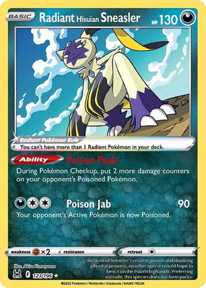Pokemon TCG - SWSH11: Lost Origin - Radiant Hisuian Sneasler - 123/196 - Holofoil