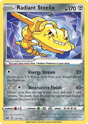 Pokemon TCG - SWSH11: Lost Origin - Radiant Steelix - 124/196 - Holofoil
