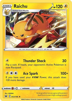 Pokemon TCG - SWSH11: Lost Origin - Raichu - 053/196