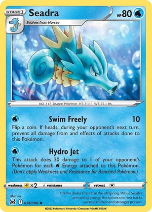 Pokemon TCG - SWSH11: Lost Origin - Seadra - 036/196