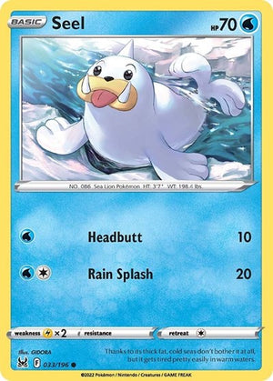 Pokemon TCG - SWSH11: Lost Origin - Seel - 033/196
