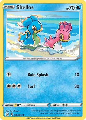 Pokemon TCG - SWSH11: Lost Origin - Shellos - 039/196 - Reverse Holofoil
