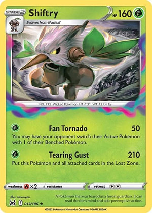 Pokemon TCG - SWSH11: Lost Origin - Shiftry - 013/196 - Reverse Holofoil