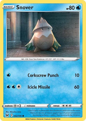 Pokemon TCG - SWSH11: Lost Origin - Snover - 042/196
