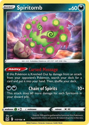 Pokemon TCG - SWSH11: Lost Origin - Spiritomb - 117/196