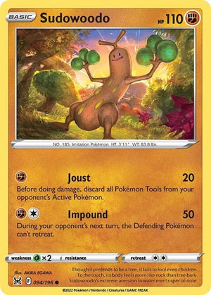 Pokemon TCG - SWSH11: Lost Origin - Sudowoodo - 094/196 - Reverse Holofoil