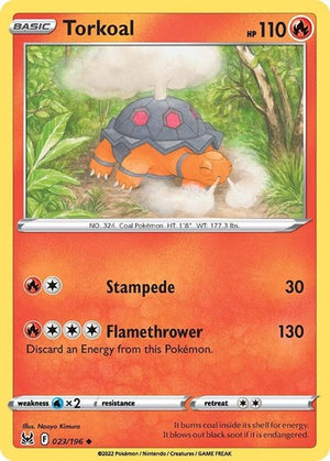 Pokemon TCG - SWSH11: Lost Origin - Torkoal - 023/196 - Reverse Holofoil