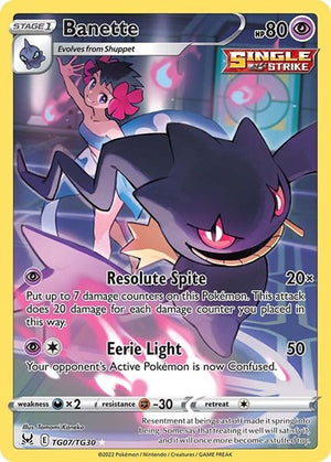Pokemon TCG - SWSH11: Lost Origin Trainer Gallery - Banette - TG07/TG30 - Holofoil
