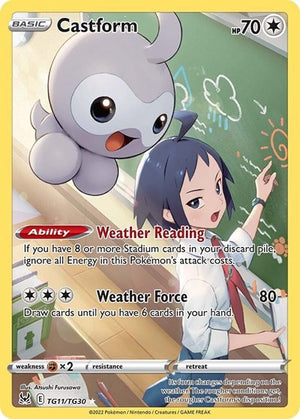 Pokemon TCG - SWSH11: Lost Origin Trainer Gallery - Castform - TG11/TG30 - Holofoil