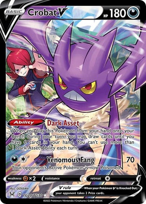 Pokemon TCG - SWSH11: Lost Origin Trainer Gallery - Crobat V - TG20/TG30 - Holofoil