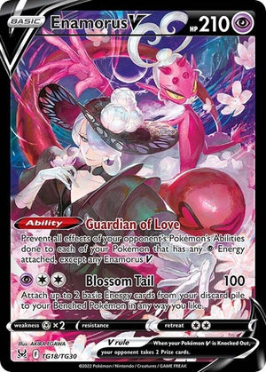 Pokemon TCG - SWSH11: Lost Origin Trainer Gallery - Enamorus V - TG18/TG30 - Holofoil