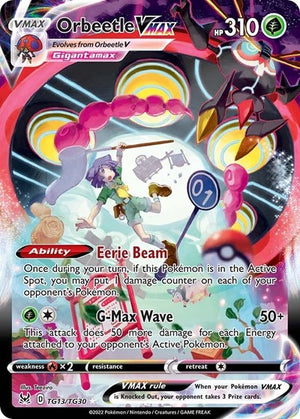 Pokemon TCG - SWSH11: Lost Origin Trainer Gallery - Orbeetle VMAX - TG13/TG30 - Holofoil