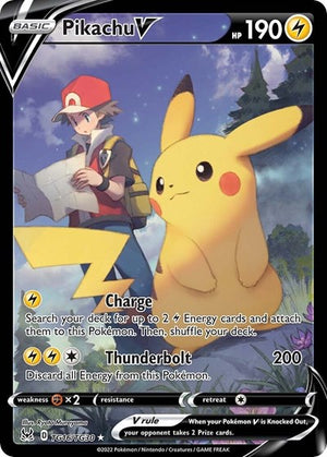Pokemon TCG - SWSH11: Lost Origin Trainer Gallery - Pikachu V - TG16/TG30 - Holofoil
