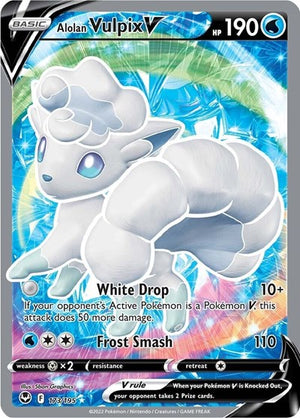 Pokemon TCG - SWSH12: Silver Tempest - Alolan Vulpix V - 173/195 - Holofoil