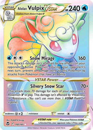 Pokemon TCG - SWSH12: Silver Tempest - Alolan Vulpix VSTAR - 197/195 - Holofoil