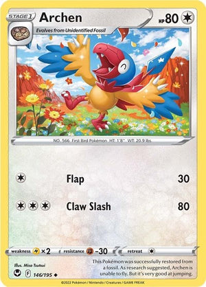 Pokemon TCG - SWSH12: Silver Tempest - Archen - 146/195