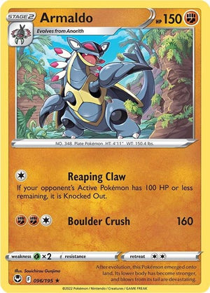 Pokemon TCG - SWSH12: Silver Tempest - Armaldo - 096/195 - Reverse Holofoil