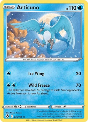 Pokemon TCG - SWSH12: Silver Tempest - Articuno - 036/195 - Reverse Holofoil