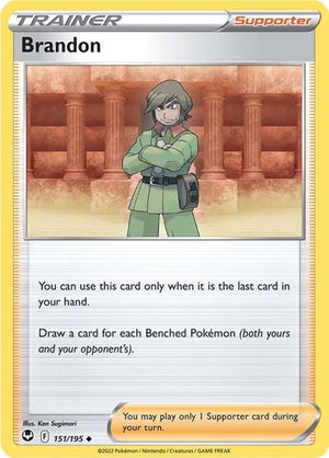 Pokemon TCG - SWSH12: Silver Tempest - Brandon - 151/195 - Reverse Holofoil