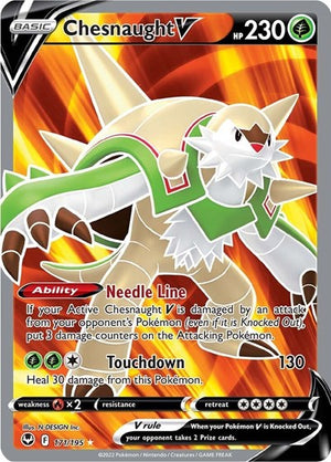Pokemon TCG - SWSH12: Silver Tempest - Chesnaught V - 171/195 - Holofoil