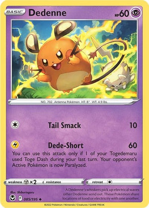 Pokemon TCG - SWSH12: Silver Tempest - Dedenne - 085/195