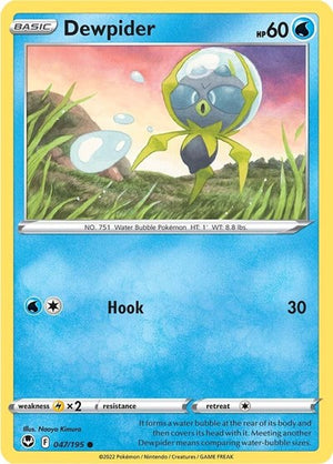 Pokemon TCG - SWSH12: Silver Tempest - Dewpider - 047/195