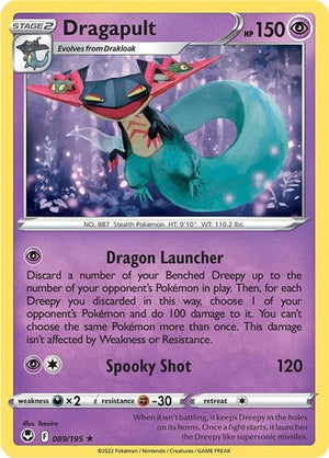 Pokemon TCG - SWSH12: Silver Tempest - Dragapult - 089/195 - Holofoil