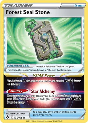 Pokemon TCG - SWSH12: Silver Tempest - Forest Seal Stone - 156/195 - Holofoil
