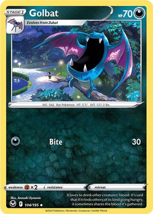 Pokemon TCG - SWSH12: Silver Tempest - Golbat - 104/195