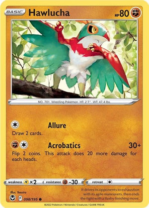 Pokemon TCG - SWSH12: Silver Tempest - Hawlucha - 098/195