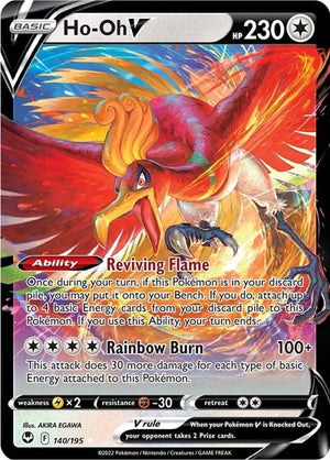Pokemon TCG - SWSH12: Silver Tempest - Ho-Oh V - 140/195 - Holofoil