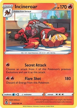Pokemon TCG - SWSH12: Silver Tempest - Incineroar - 032/195