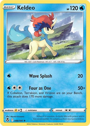 Pokemon TCG - SWSH12: Silver Tempest - Keldeo - 046/195 - Reverse Holofoil