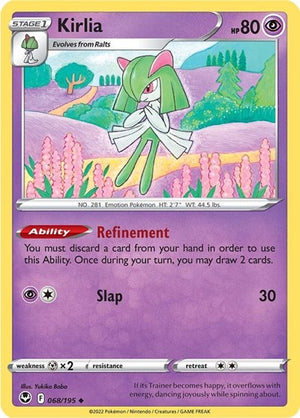 Pokemon TCG - SWSH12: Silver Tempest - Kirlia - 068/195 - Reverse Holofoil