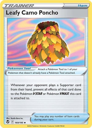 Pokemon TCG - SWSH12: Silver Tempest - Leafy Camo Poncho - 160/195 - Reverse Holofoil