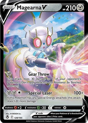 Pokemon TCG - SWSH12: Silver Tempest - Magearna V - 128/195 - Holofoil