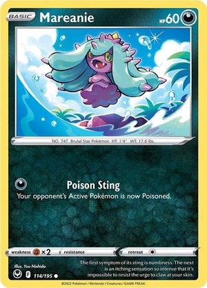 Pokemon TCG - SWSH12: Silver Tempest - Mareanie - 114/195