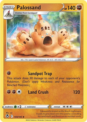 Pokemon TCG - SWSH12: Silver Tempest - Palossand - 100/195 - Reverse Holofoil