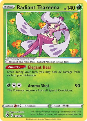 Pokemon TCG - SWSH12: Silver Tempest - Radiant Tsareena - 016/195 - Holofoil