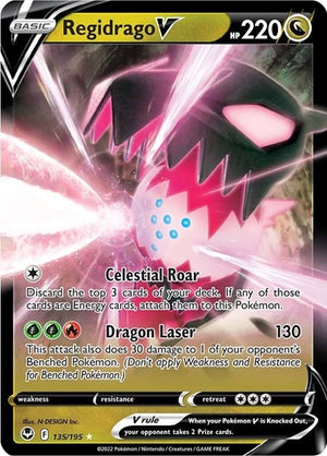 Pokemon TCG - SWSH12: Silver Tempest - Regidrago V - 135/195 - Holofoil