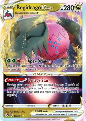 Pokemon TCG - SWSH12: Silver Tempest - Regidrago VSTAR - 136/195 - Holofoil
