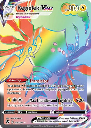 Pokemon TCG - SWSH12: Silver Tempest - Regieleki VMAX - 198/195 - Holofoil