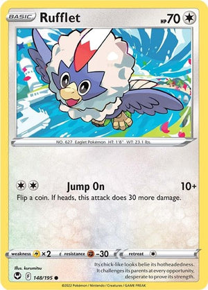 Pokemon TCG - SWSH12: Silver Tempest - Rufflet - 148/195 - Reverse Holofoil