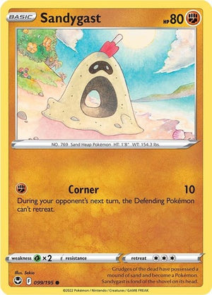 Pokemon TCG - SWSH12: Silver Tempest - Sandygast - 099/195 - Reverse Holofoil