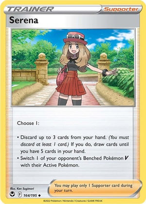 Pokemon TCG - SWSH12: Silver Tempest - Serena - 164/195 - Reverse Holofoil