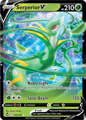 Pokemon TCG - SWSH12: Silver Tempest - Serperior V - 007/195 - Holofoil