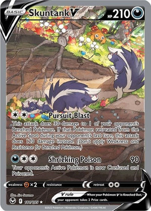 Pokemon TCG - SWSH12: Silver Tempest - Skuntank V - 181/195 - Holofoil
