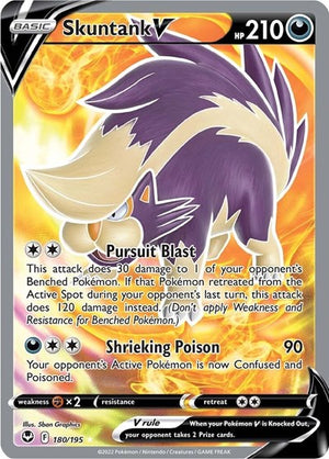 Pokemon TCG - SWSH12: Silver Tempest - Skuntank V - 180/195 - Holofoil